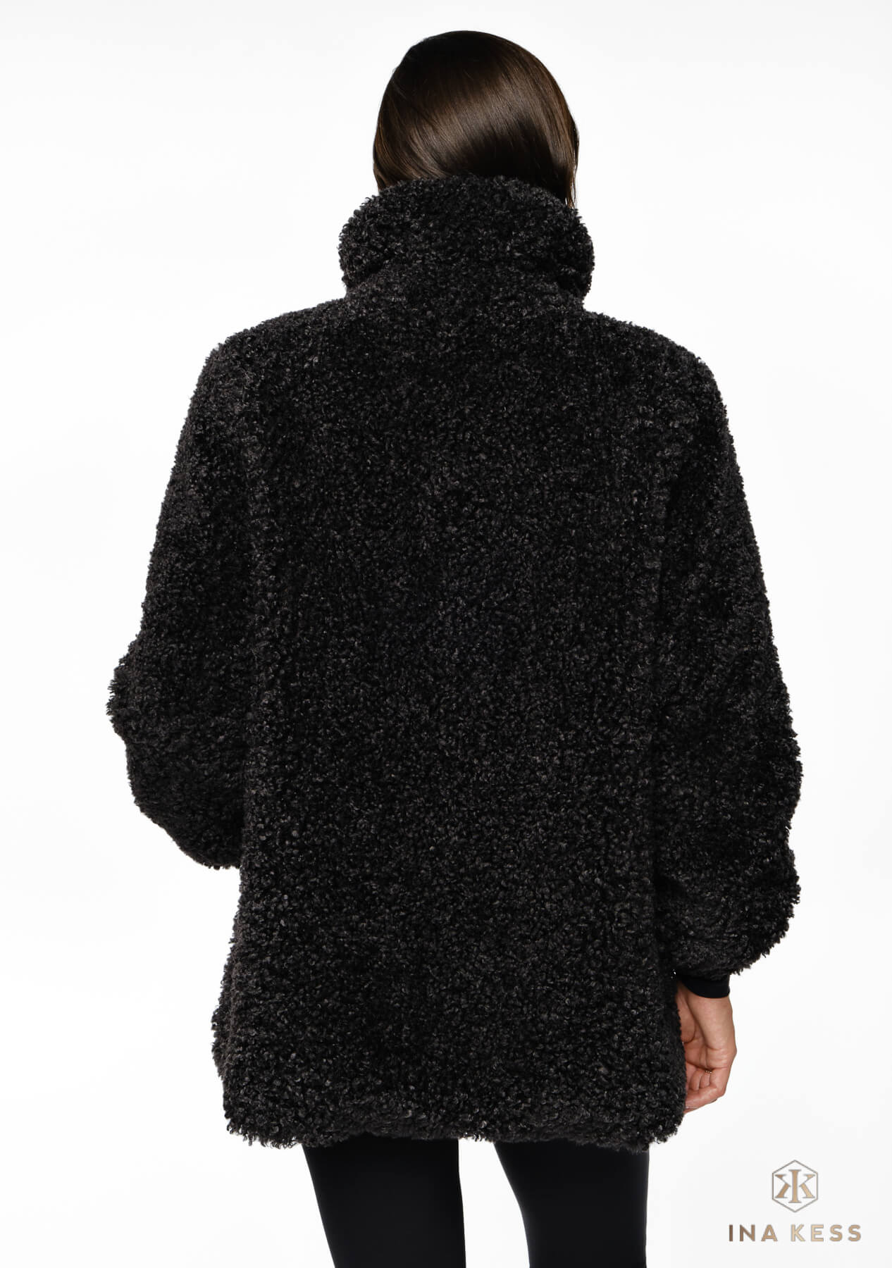 MILU Faux Shearling Jacket black INA KESS International