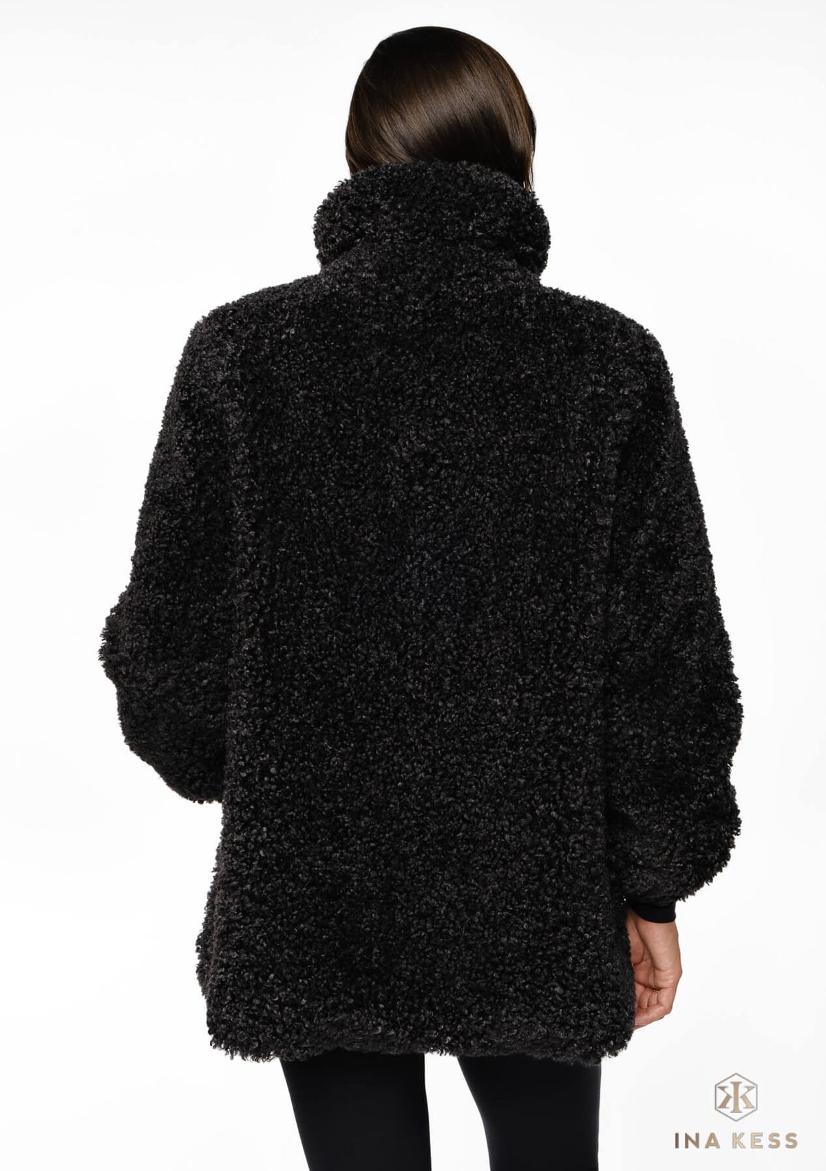 MILU Faux Shearling Jacket black