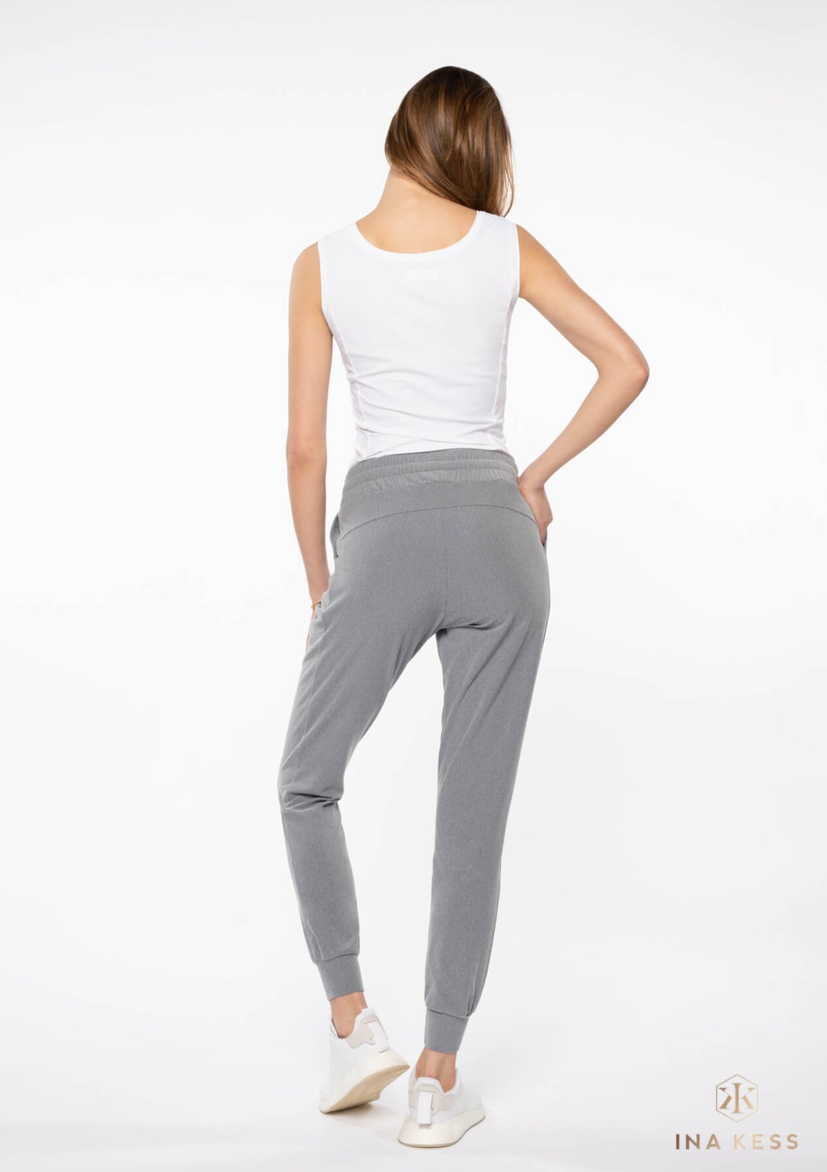LUXE PLUSH Track Pants crystal grey