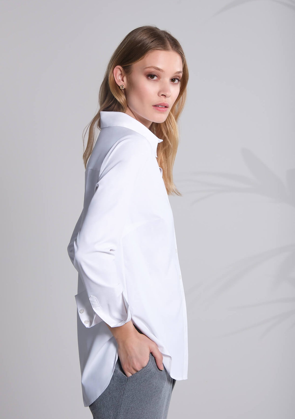 THE CLASSY WHITE Stretch Shirt - INA KESS International