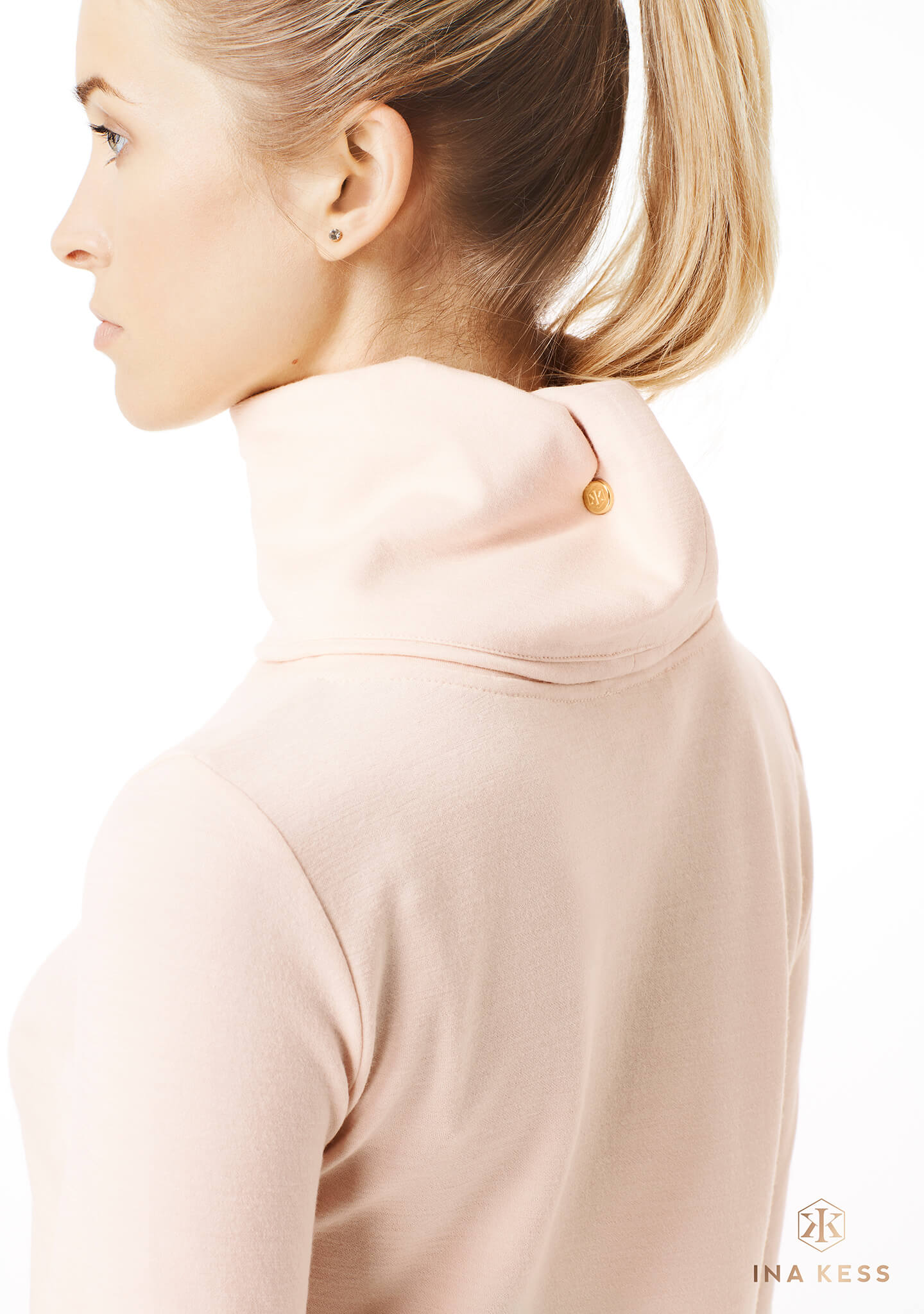 MERINO TURTLENECK Sweater rosa cipria