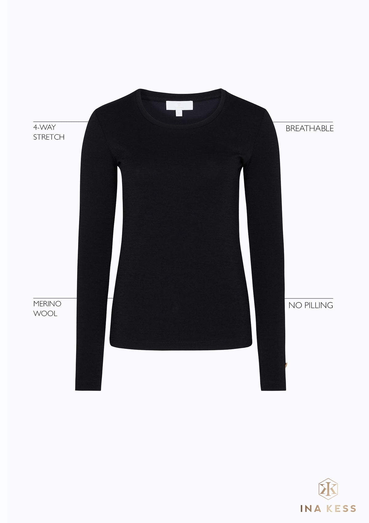 MERINO CLASSY Long-Sleeve black