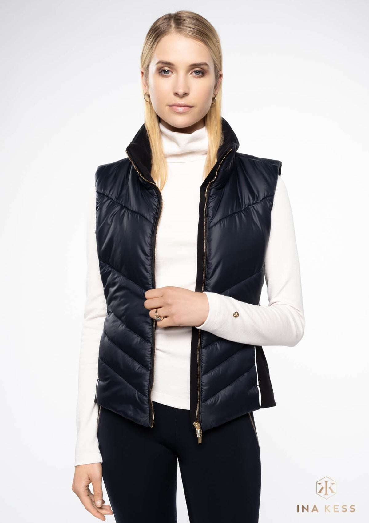 SLEEVE ONOFF Padded Jacket navy