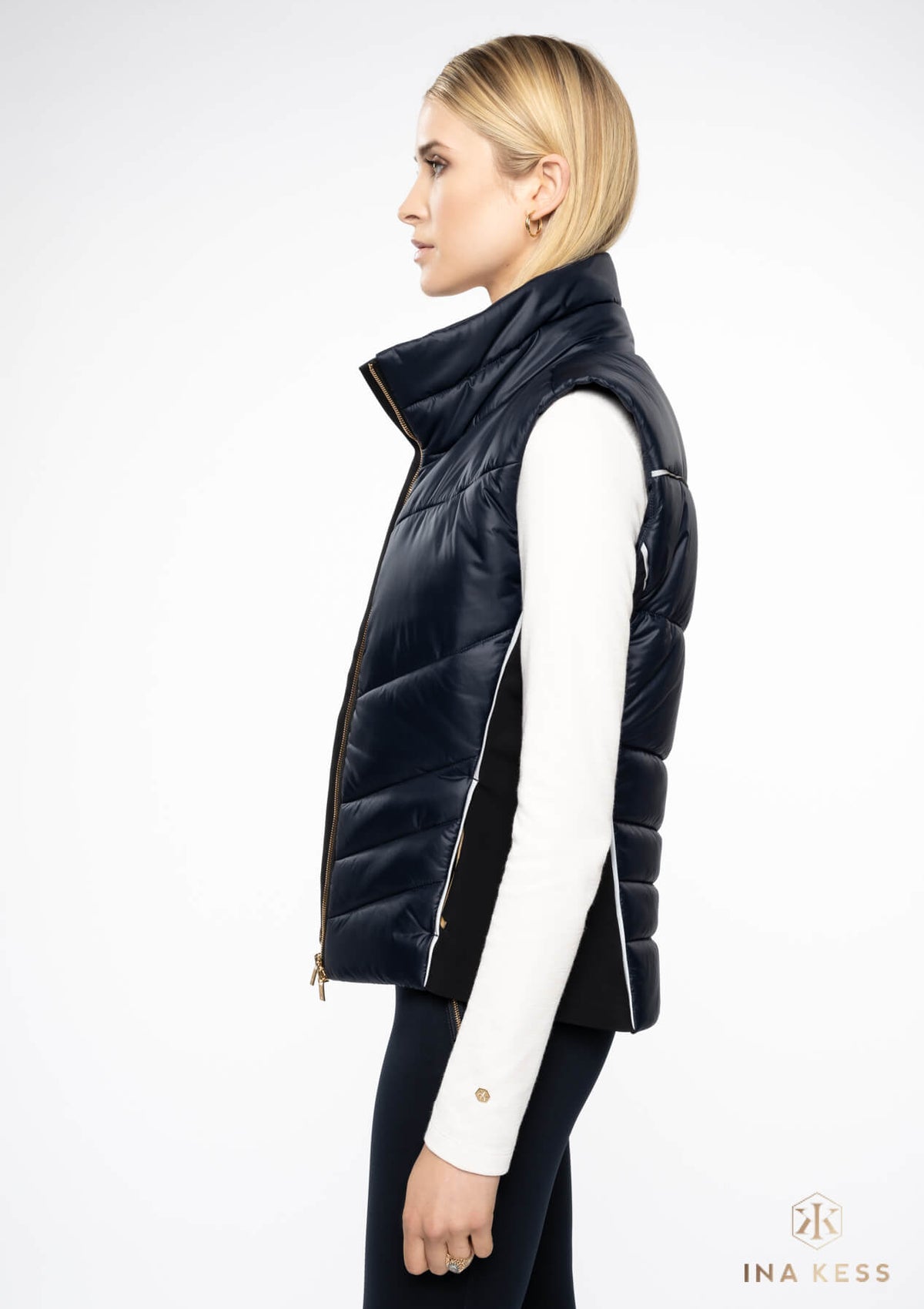 SLEEVE ONOFF Padded Jacket navy