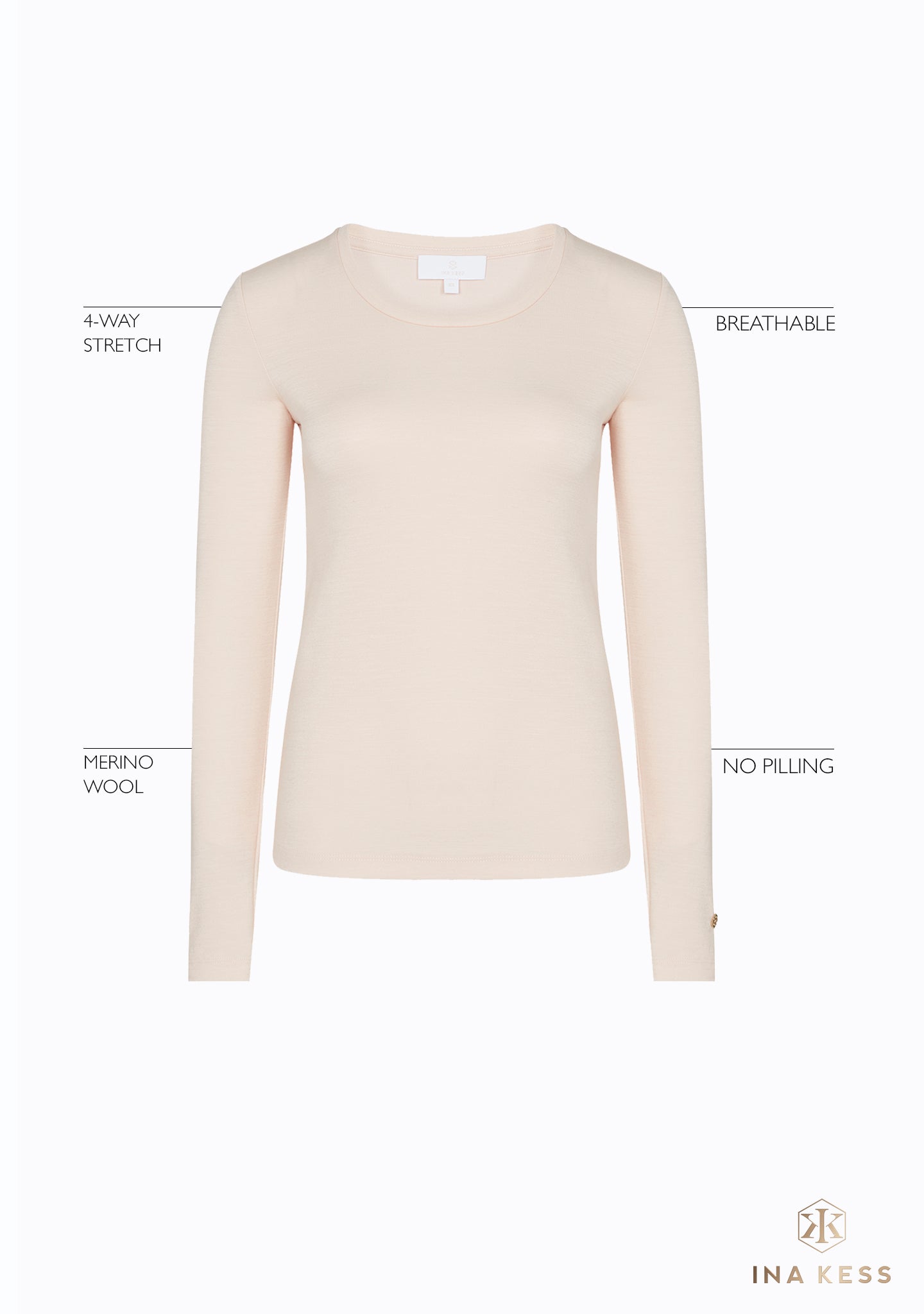 MERINO CLASSY Long-Sleeve rosa cipria