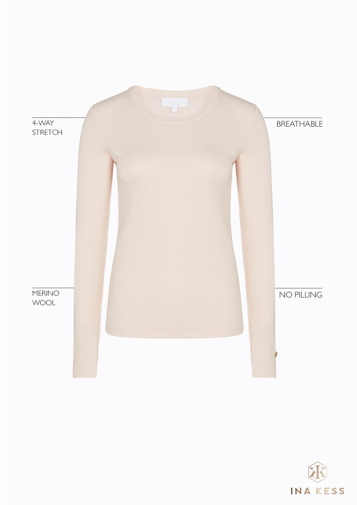 MERINO CLASSY Long-Sleeve rosa cipria